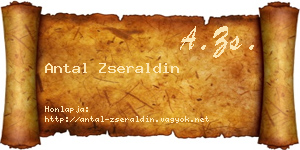 Antal Zseraldin névjegykártya